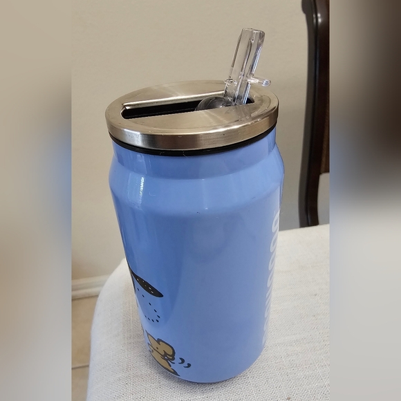 Sanrio Pochacco & Friends Blue Soda Can 10oz Water Bottle EUC - Picture 2 of 12